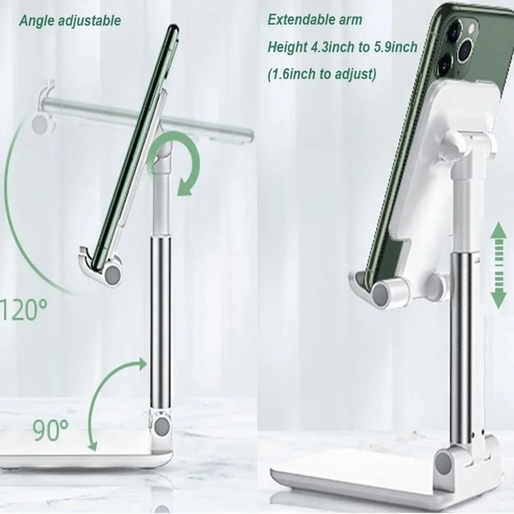Cell Phone Stand Adjustable White NIB NWT